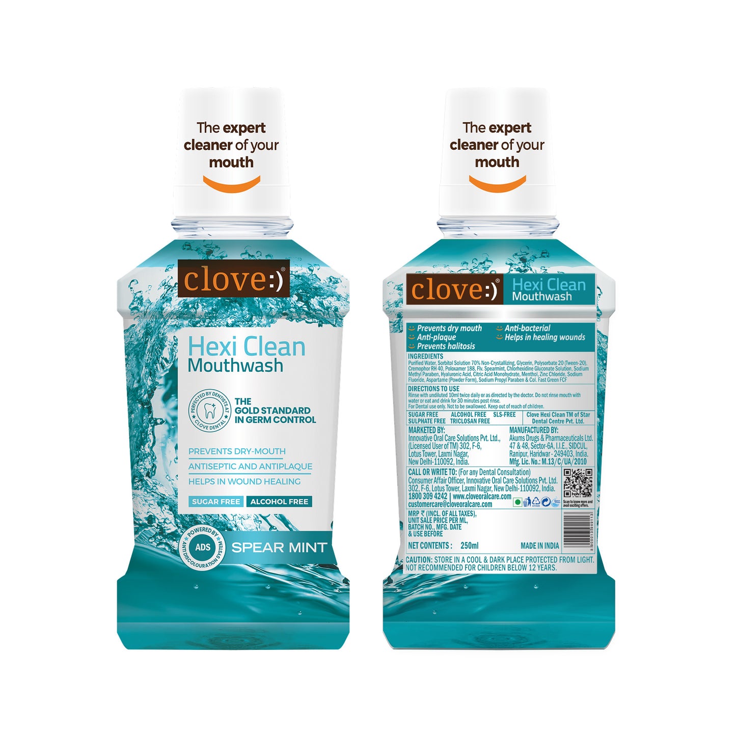 Clove Hexi Clean Mouthwash Spearmint