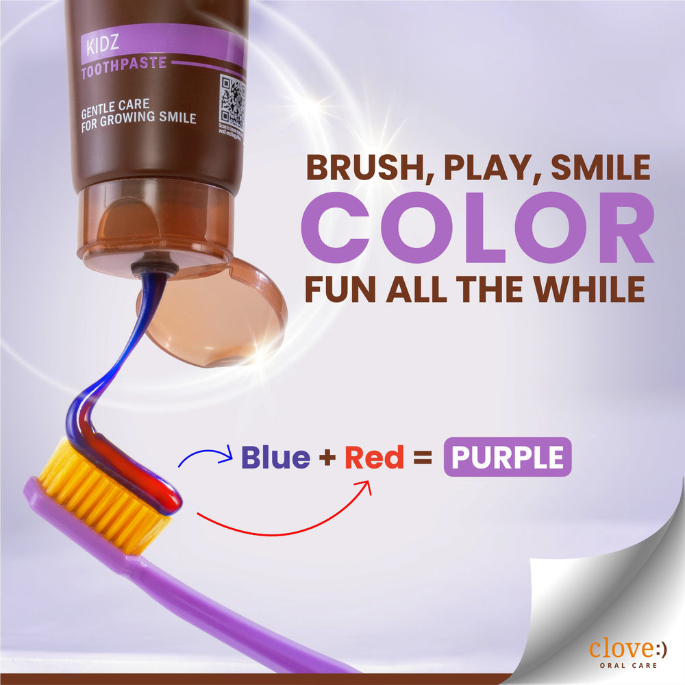 
                  
                    Clove Kidz Blue + Red = Purple
                  
                