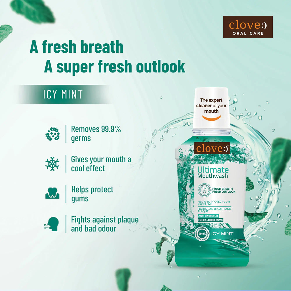 
                  
                    Clove Ultimate Mouthwash Fresh Breath Icy Mint
                  
                