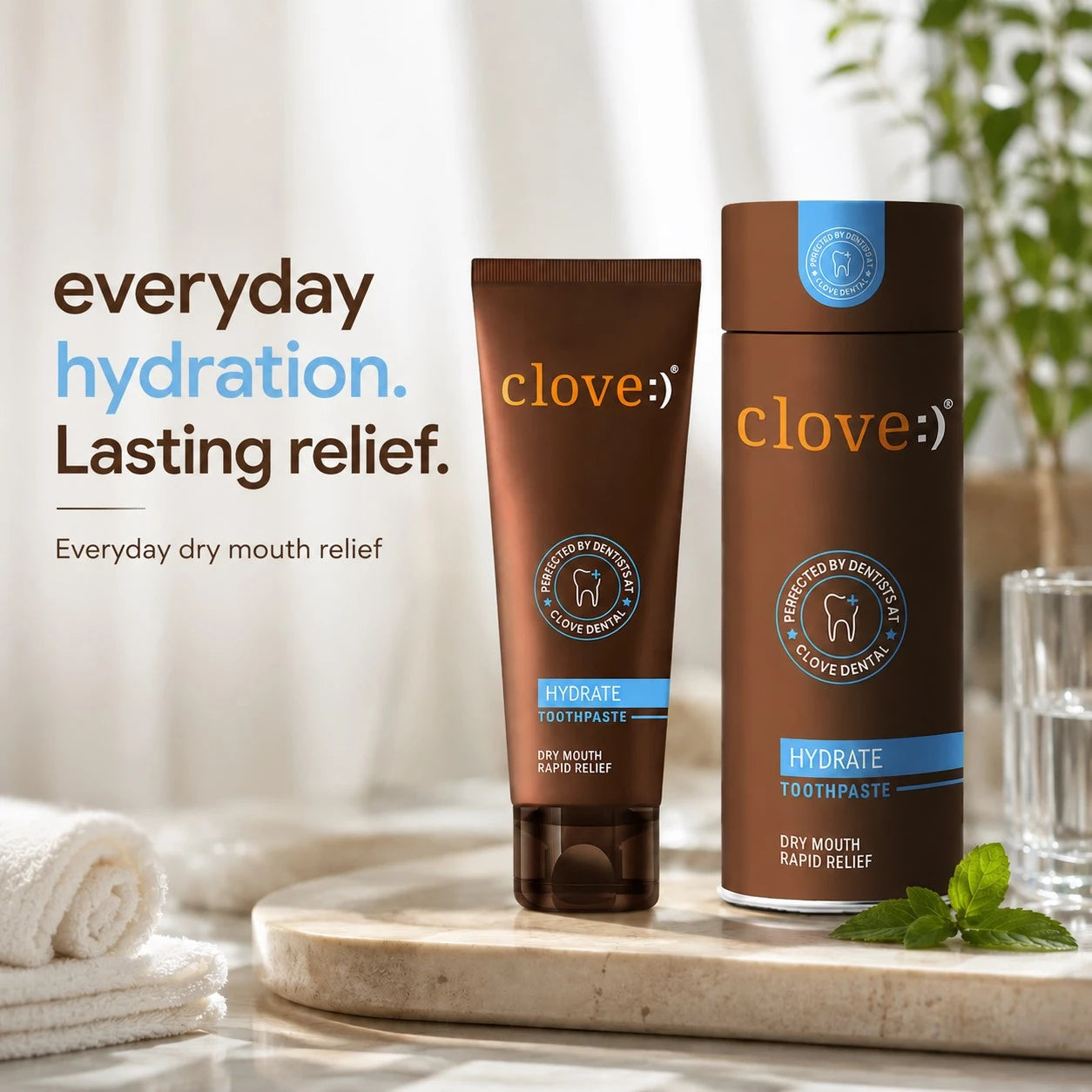 Hydrate toothpaste for dry mouth