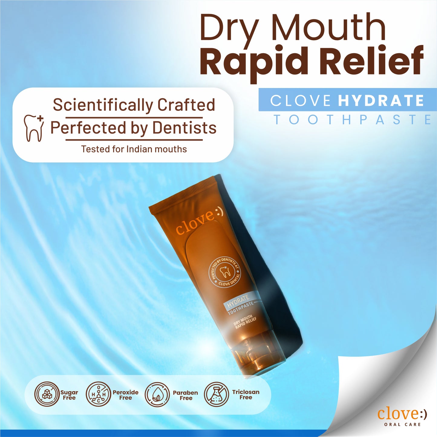 Hydrate toothpaste scientifically crafted for dry mouth