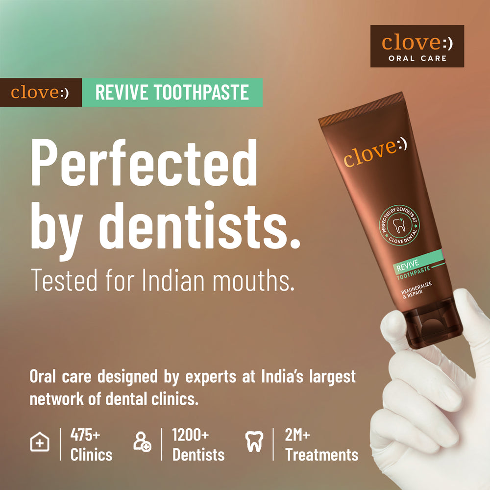 
                  
                    Clove Revive Toothpaste Perfected By Dentists
                  
                