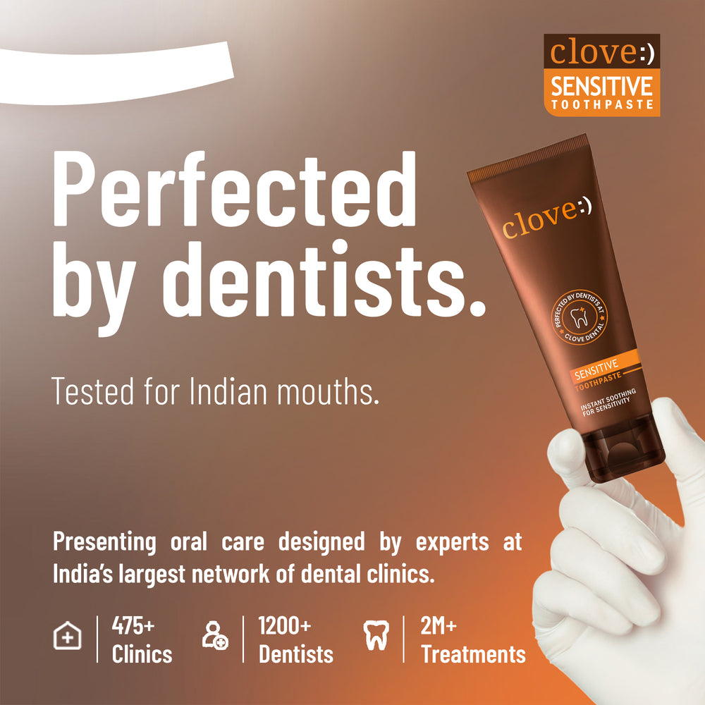 
                  
                    Clove Sensitive Toothpaste Perfected By Dentists
                  
                