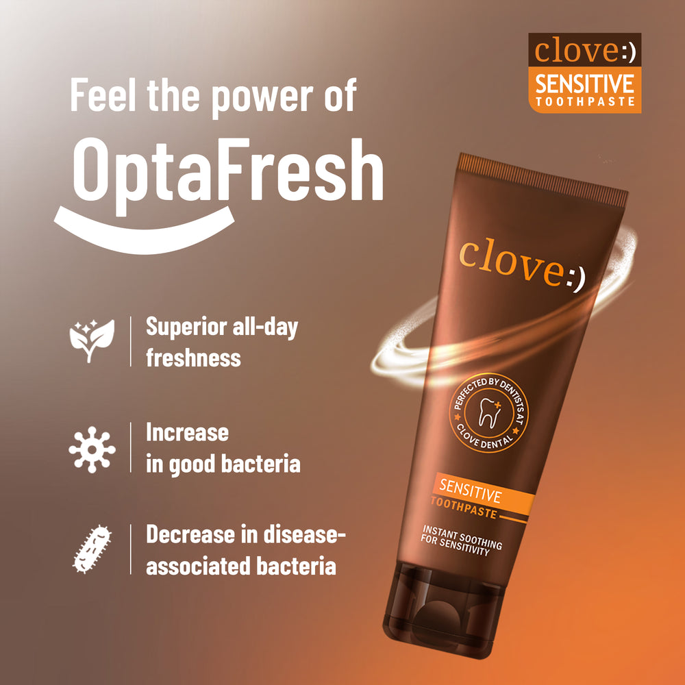 
                  
                    Clove Sensitive Toothpaste Power of Opta Fresh
                  
                