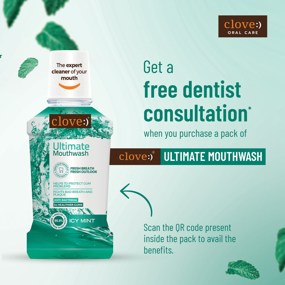 
                  
                    Clove Ultimate Mouthwash Free Dentist Consultation
                  
                