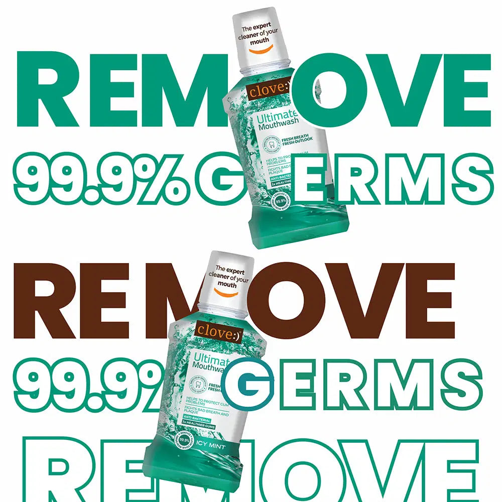 
                  
                    Ultimate Mouthwash removes 99.9% Germs
                  
                