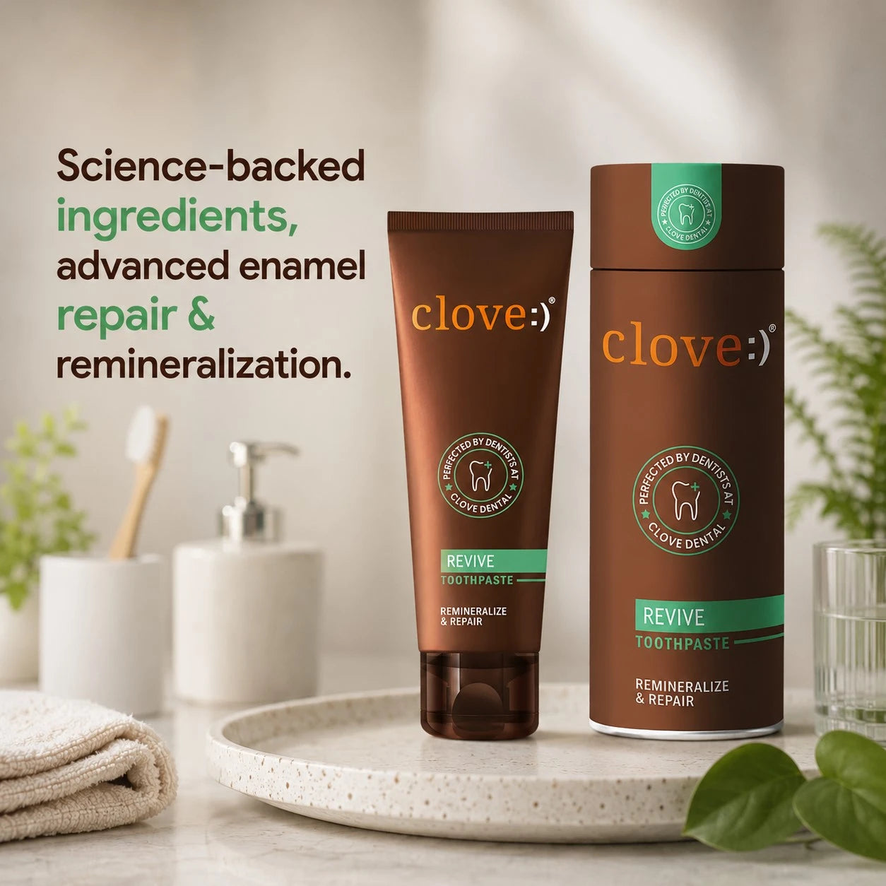 clove revive remineralize and enamel repair toothpaste