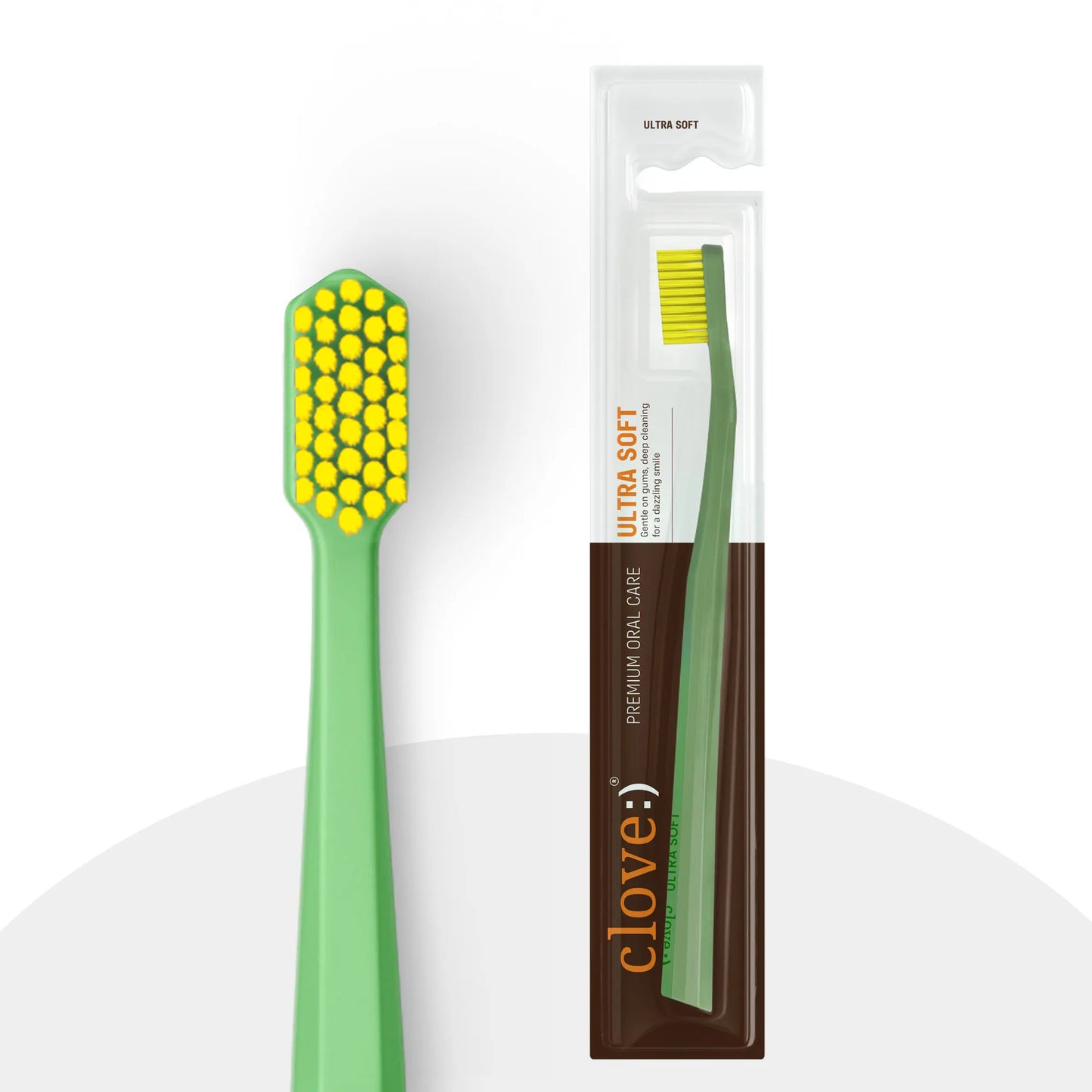 clove ultra-soft toothbrush green color